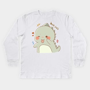 Funny Dinosaur Kids Long Sleeve T-Shirt